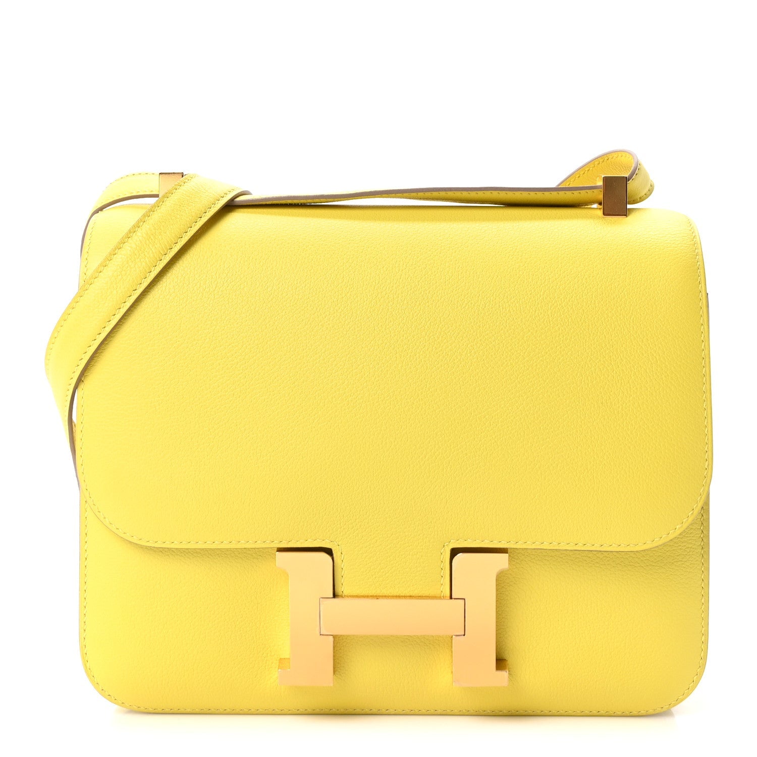 エルメス コンスタンス 24 Lime エバーカラー ゴールド金具 HERMES CONSTANCE 24 LIME EVERCOLOR GOLD HARDWARE