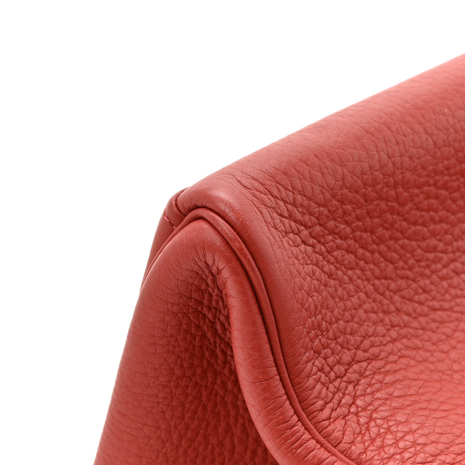HERMES KELLY 35 RETOURNE ROUGE VENETIAN TOGO SILVER HARDWARE