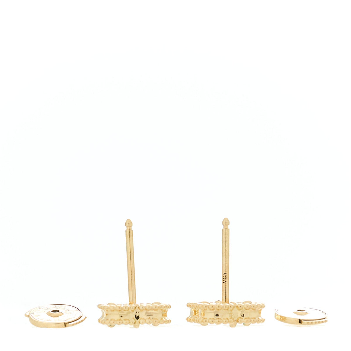 Van Cleef & Arpels Sweet Alhambra Earrings Turquoise 18K Yellow Gold