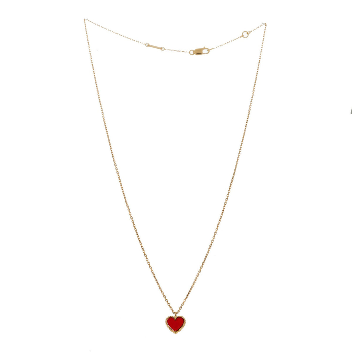 ヴァンクリーフ&アーペル スウィートアルハンブラ ペンダントネックレス カーネリアン 18K ローズゴールド VAN CLEEF & ARPELS SWEET ALHAMBRA PENDANT NECKLACE CARNELIAN 18K ROSE GOLD