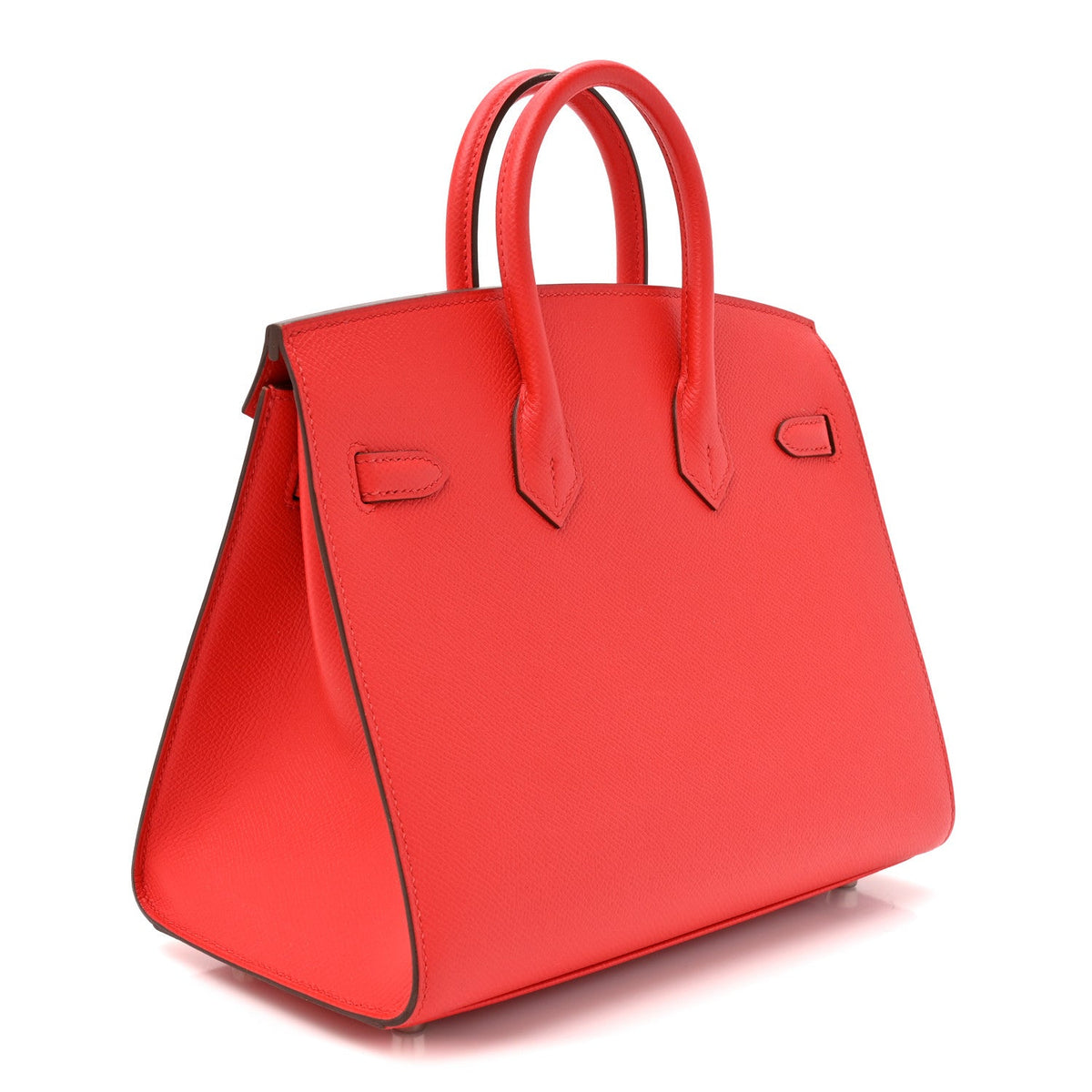 エルメス バーキン 25 外縫い Rouge De Coeur エプソン シルバー金具 HERMES BIRKIN 25 SELLIER ROUGE DE COEUR EPSOM SILVER HARDWARE