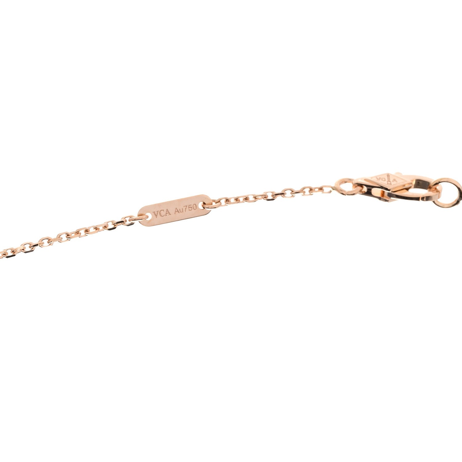 VAN CLEEF 18Kローズゴールド カーネリアン スイートアルハンブラ ハートペンダントネックレス