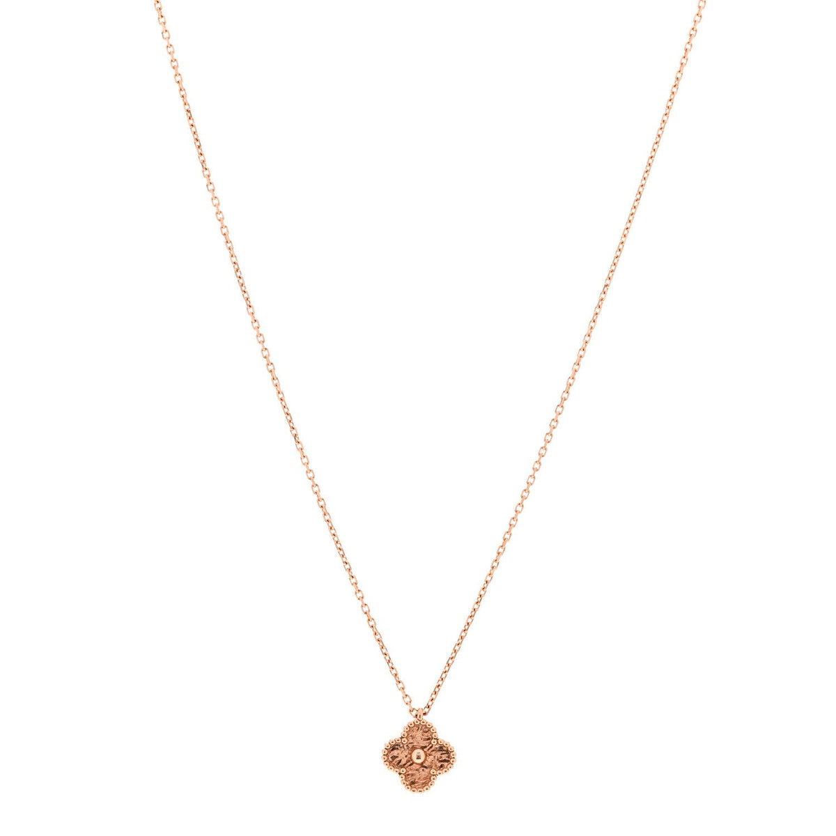 Van Cleef & Arpels Sweet Alhambra Pendant Necklace 18K Rose Gold