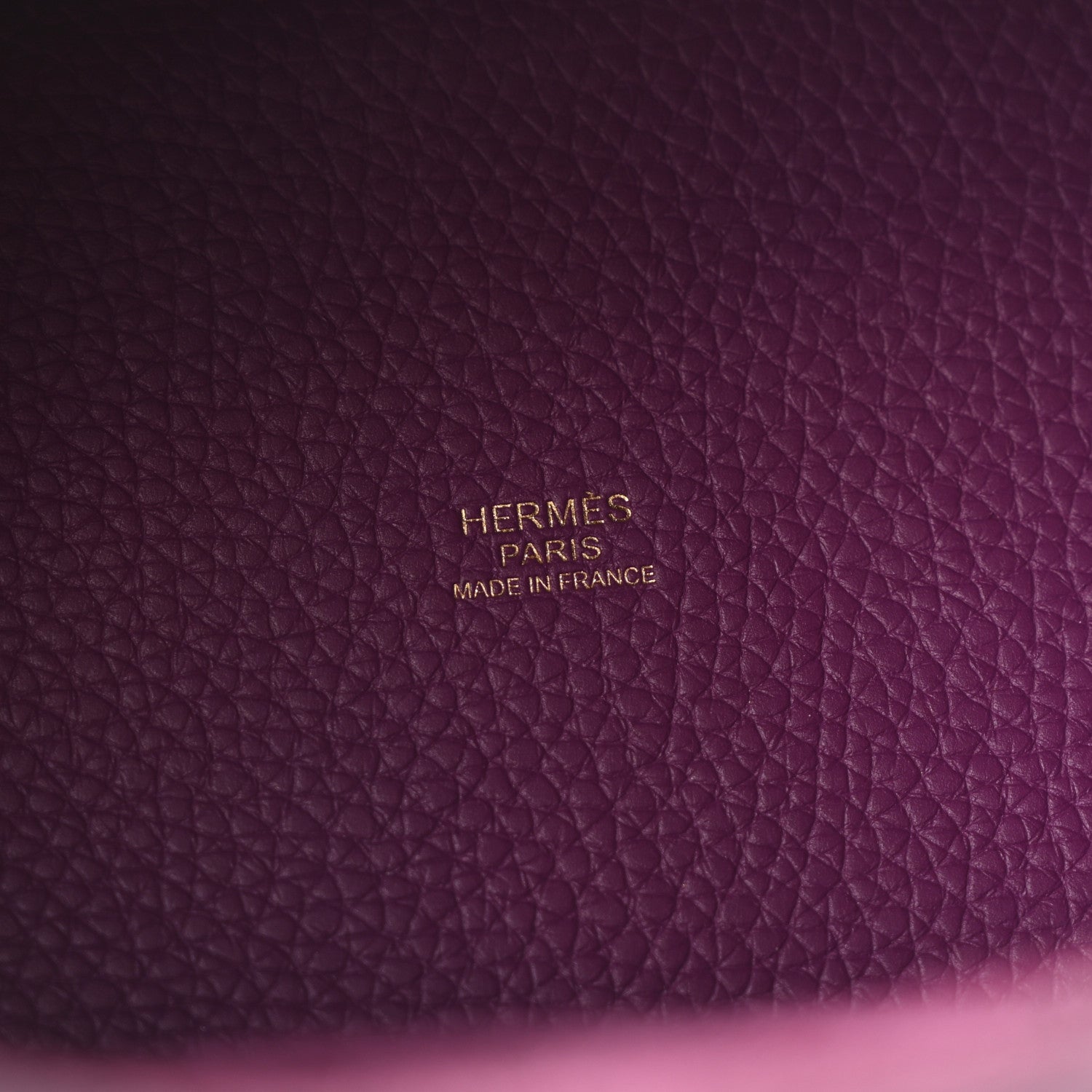 HERMES PICOTIN LOCK PM 18 ULTRAVIOLET TAURILLON CLEMENCE GOLD HARDWARE