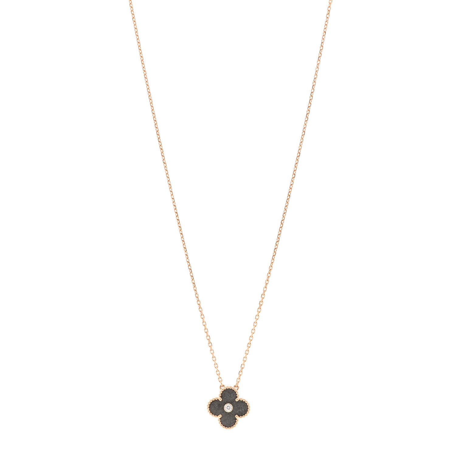 ヴァンクリーフ&アーペル ヴィンテージアルハンブラ ペンダントネックレス ダイヤモンド 18K ローズゴールド VAN CLEEF & ARPELS VINTAGE ALHAMBRA PENDANT NECKLACE DIAMOND 18K ROSE GOLD