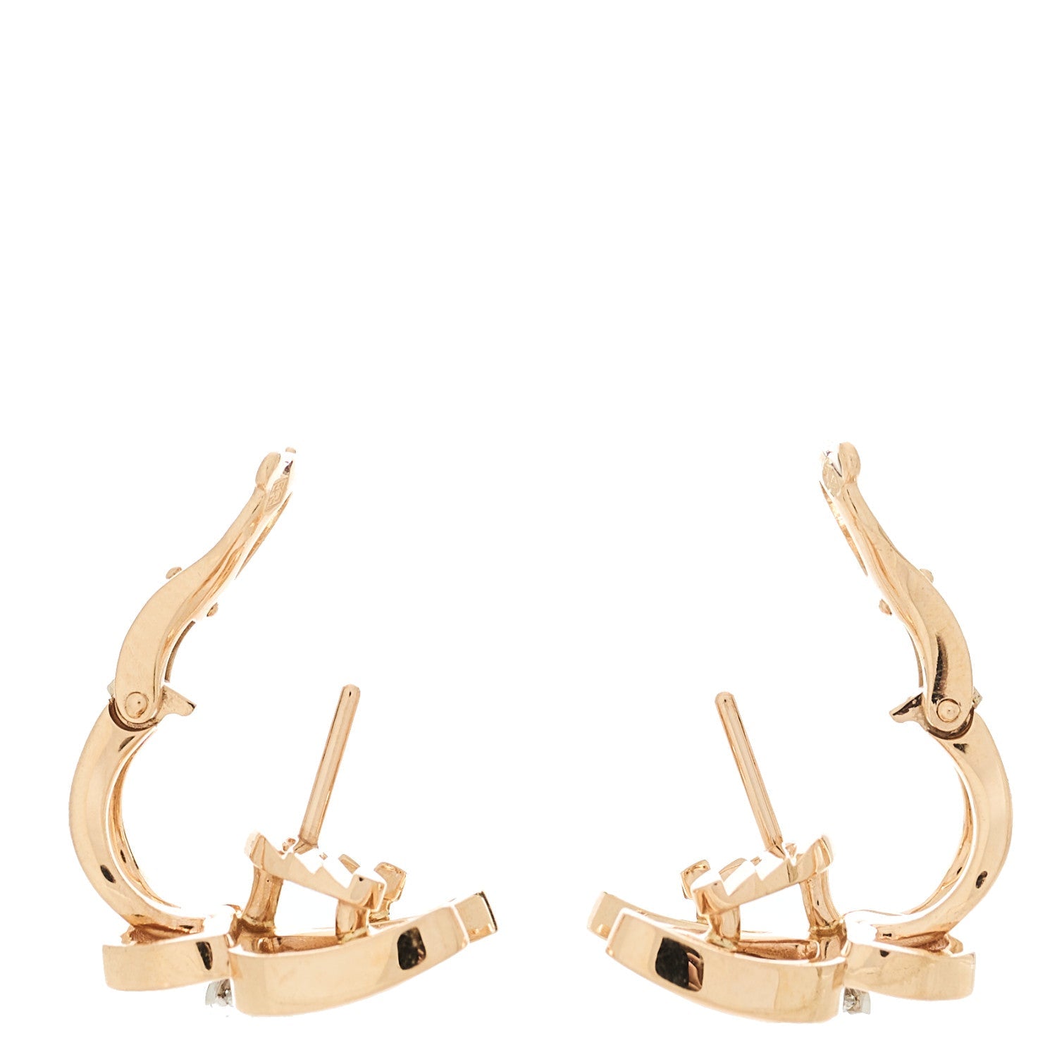 ヴァンクリーフ&アーペル ツーバタフライ ピアス マルチカラー 18K ホワイトゴールド VAN CLEEF & ARPELS TWO BUTTERFLY EARRINGS MULTICOLOR 18K WHITE GOLD