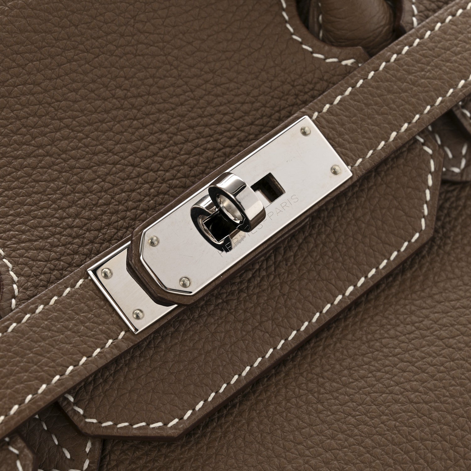 HERMES BIRKIN 35 ETOUPE TOGO SILVER HARDWARE