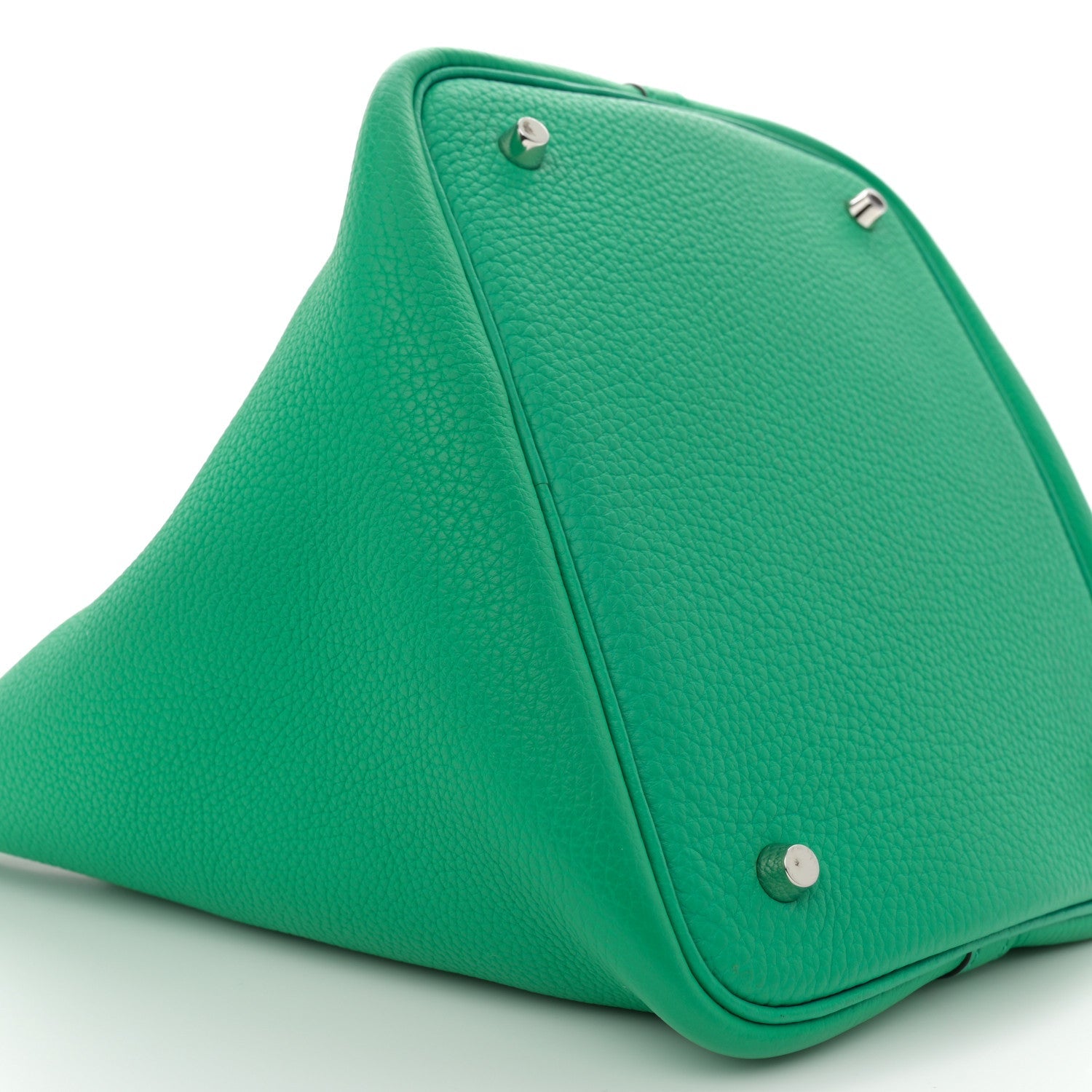 HERMES PICOTIN LOCK MM 22 MENTHE VERT BOSPHORE TAURILLON CLEMENCE / SWIFT SILVER HARDWARE