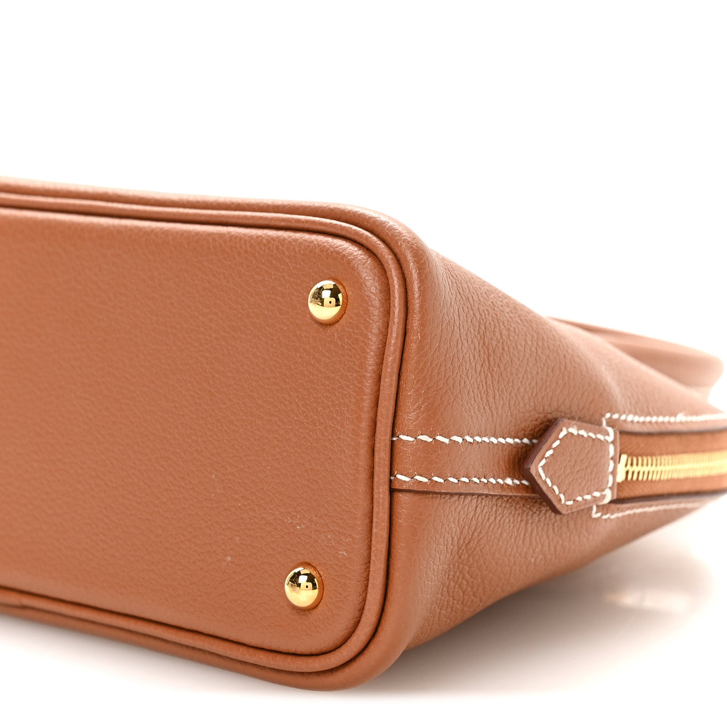 HERMES MINI BOLIDE 1923 Gold Evercolor Silver Hardware