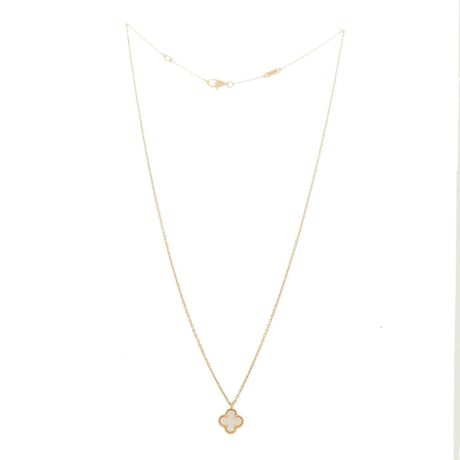 ヴァンクリーフ&アーペル スウィートアルハンブラ ペンダントネックレス マザーオブパール 18K イエローゴールド VAN CLEEF & ARPELS SWEET ALHAMBRA PENDANT NECKLACE MOTHER OF PEARL 18K YELLOW GOLD