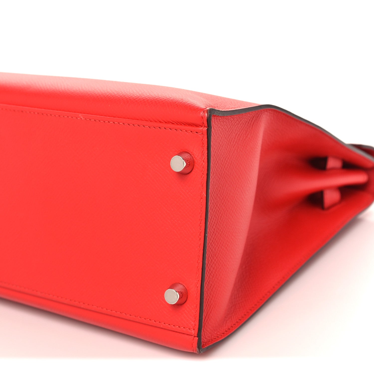 エルメス ケリー32 外縫い Rouge Casaque エプソン シルバー金具 HERMES KELLY32 SELLIER ROUGE CASAQUE EPSOM SILVER HARDWARE