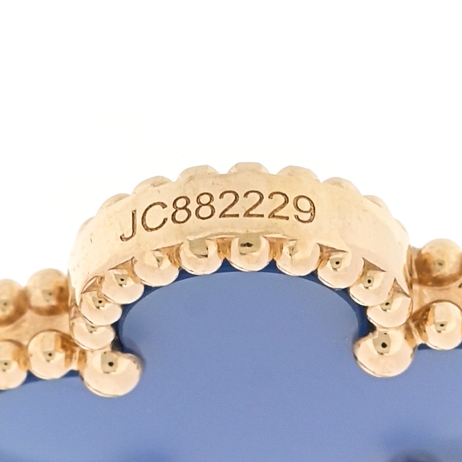 Van Cleef & Arpels 18K Yellow Gold Blue Agate 5 Motif Vintage Alhambra Bracelet