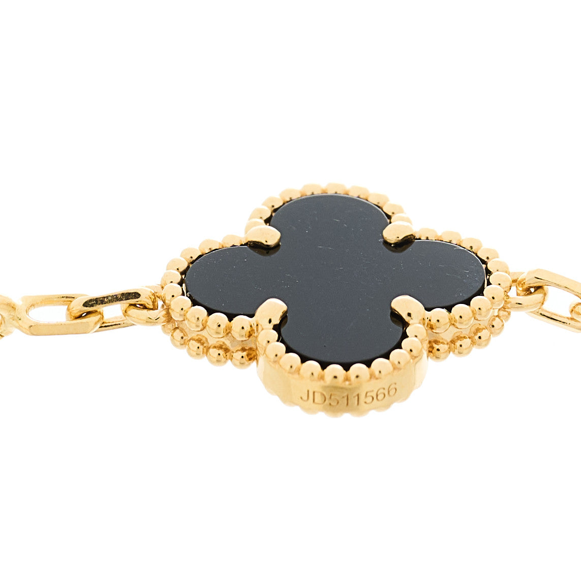ヴァンクリーフ&アーペル ヴィンテージアルハンブラ 5モチーフ ブレスレット ブラックオニキス 18K イエローゴールド VAN CLEEF & ARPELS VINTAGE ALHAMBRA 5 MOTIFS BRACELET BLACK ONYX 18K YELLOW GOLD