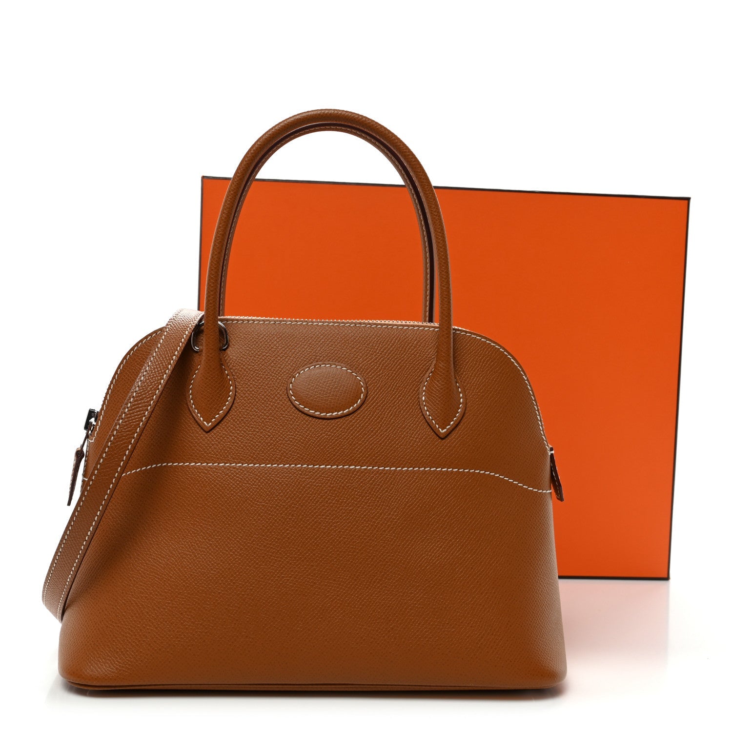 HERMES BOLIDE 27 GOLD EPSOM SILVER HARDWARE