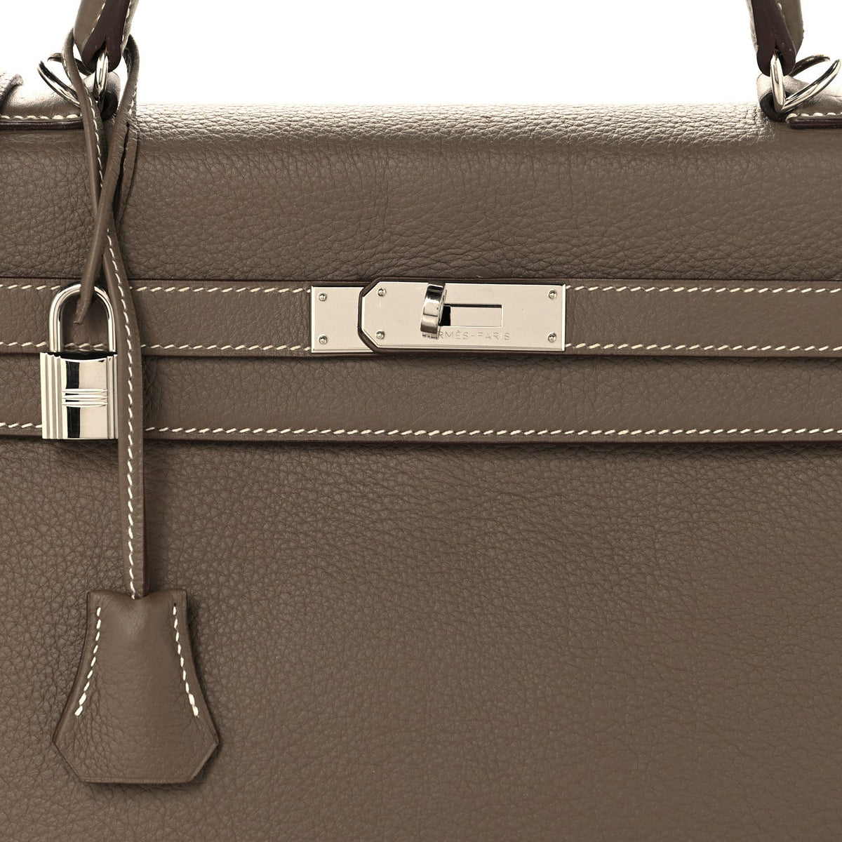 Hermes Kelly 35 Retourne Etoupe Taurillon Clemence Silver Hardware
