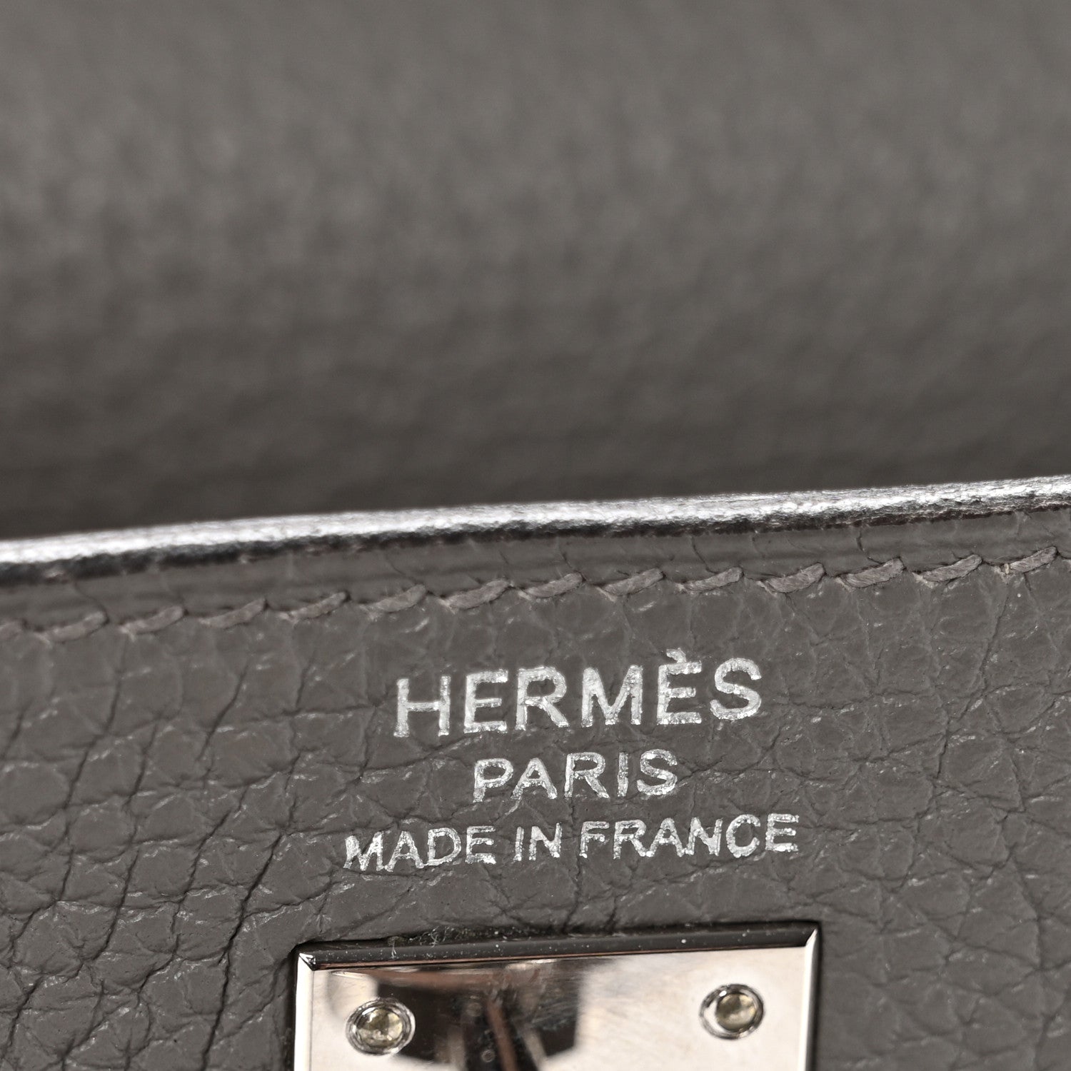 HERMES KELLY 25 RETOURNE ETAIN TOGO SILVER HARDWARE