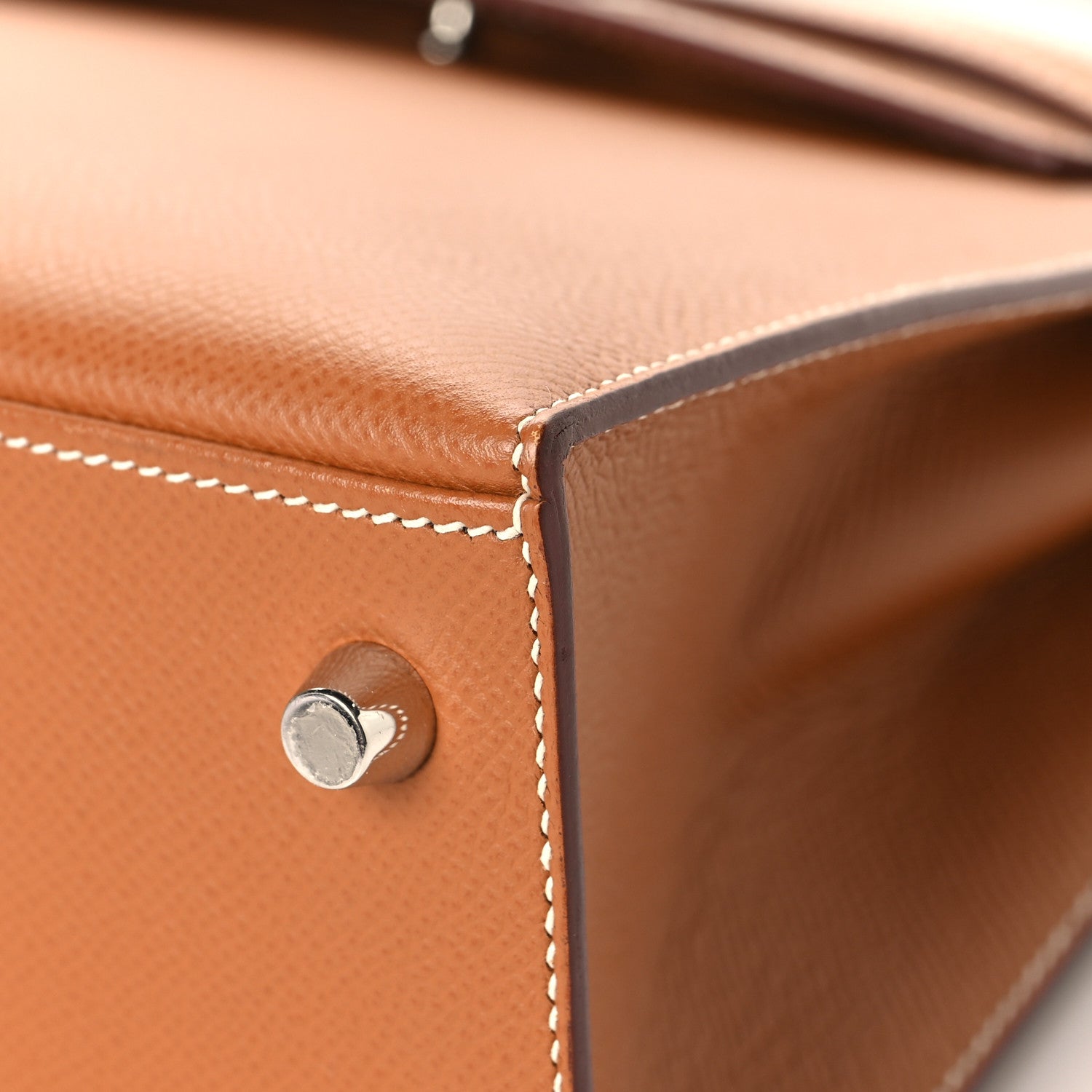 HERMES KELLY 25 SELLIER GOLD EPSOM SILVER HARDWARE