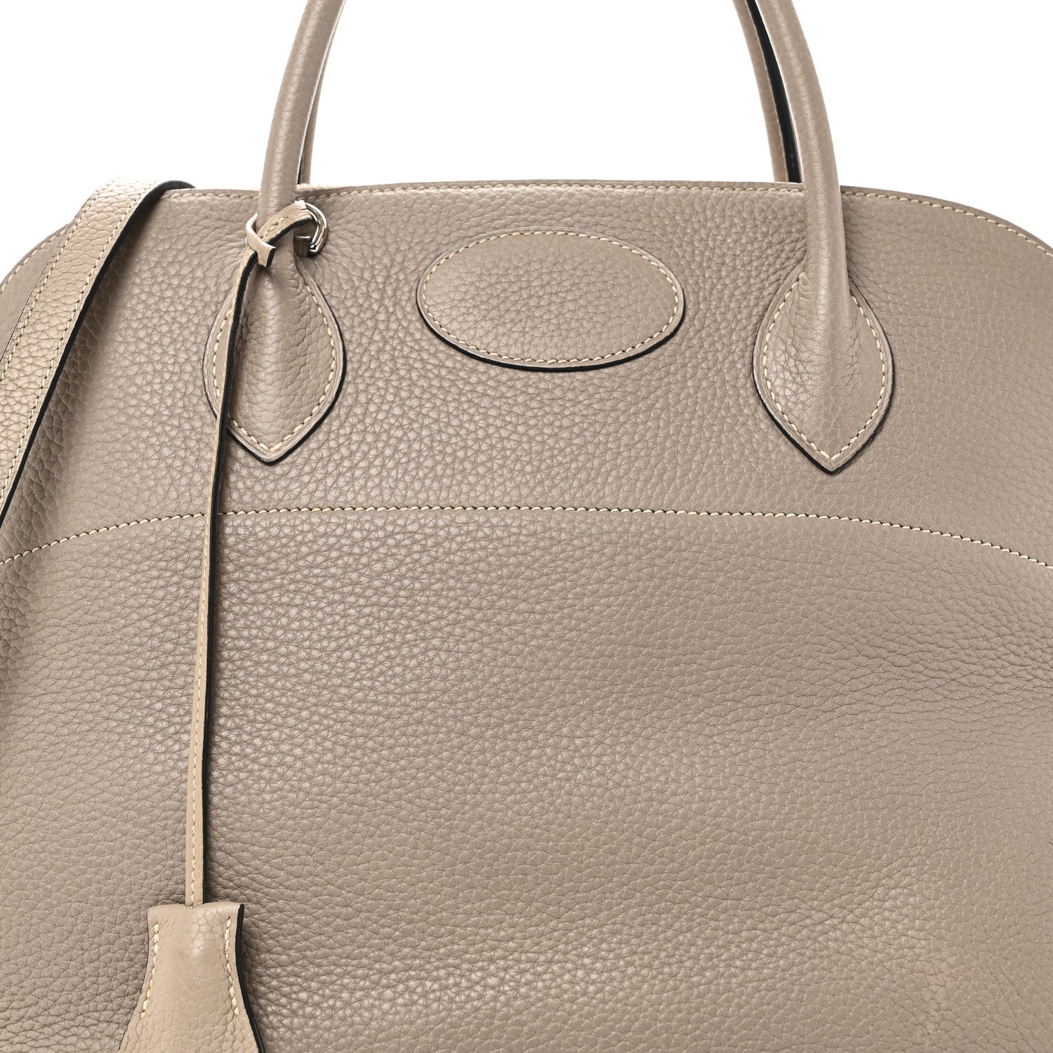 HERMES BOLIDE 35 GRIS TOURTERELLE TAURILLON CLEMENCE SILVER HARDWARE