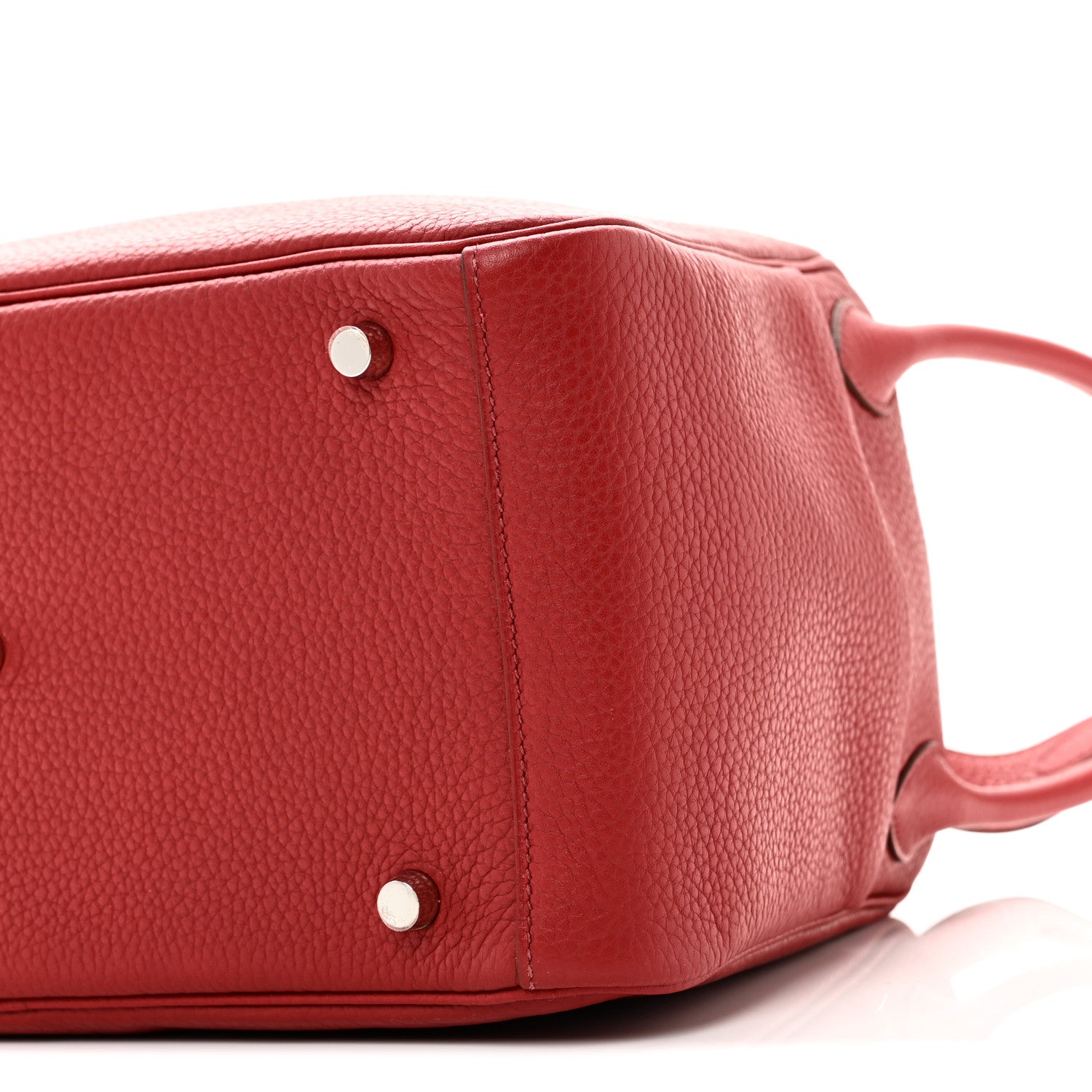 HERMES LINDY 30 ROUGE GARANCE TAURILLON CLEMENCE SILVER HARDWARE