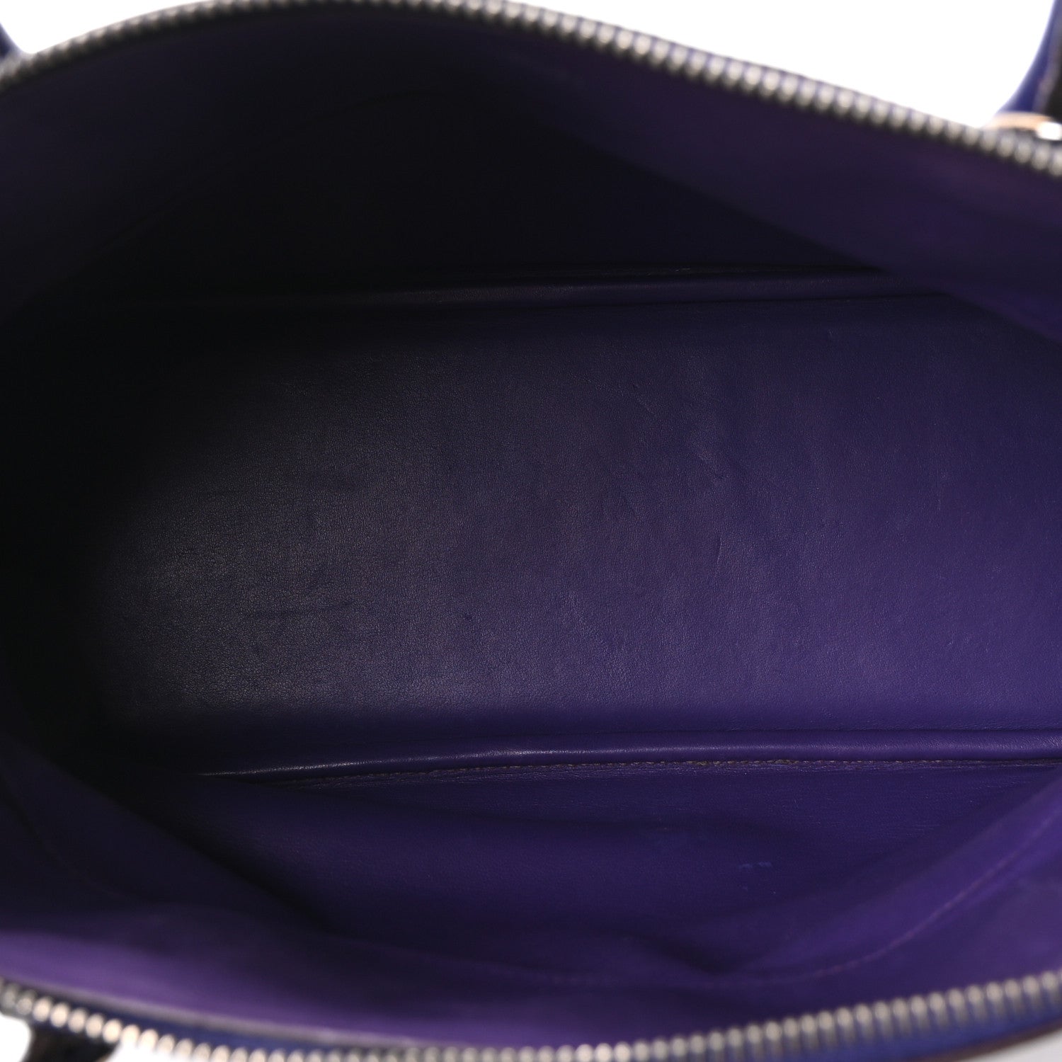 HERMES BOLIDE 31 IRIS TAURILLON CLEMENCE SILVER HARDWARE