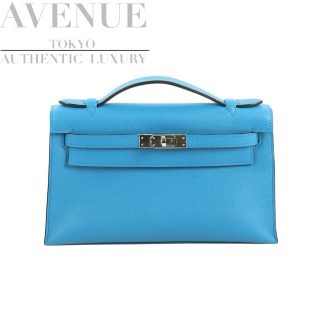 2023年製 エルメス ポシェットケリー セレステ スイフト シルバー金具 HERMES KELLY POCHETTE CELESTE SW |  AVENUE TOKYO