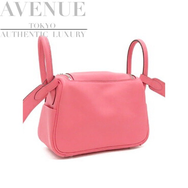 HERMES MINI LINDY 20 ROSE AZALEE SWIFT SILVER HARDWARE – AVENUE TOKYO