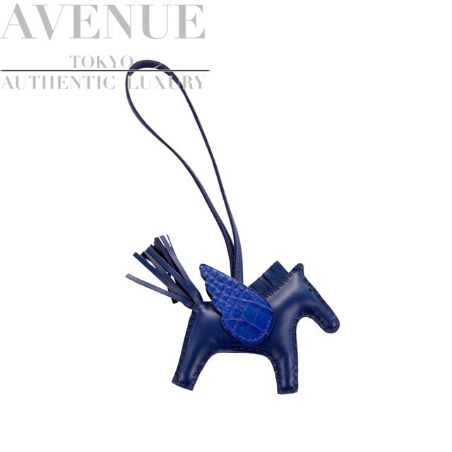 【新品未使用】エルメス ロデオチャームPM タッチ ブルー アリゲーター アニョーミロ ラムスキン グリグリ HERMES RODEO HORSE  BAG CHARM PM TOUCH BLEU ALLIGATOR MILO LAMBSKIN GRIGRI