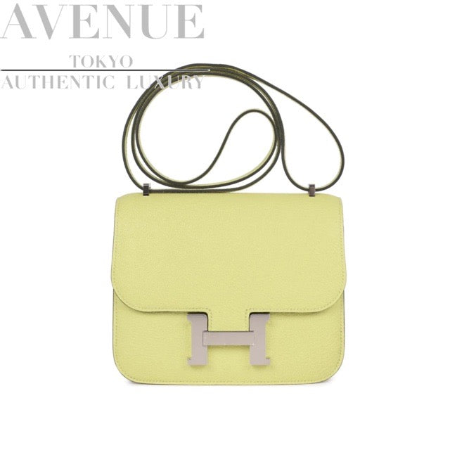 Hermes constance 2024 bag yellow