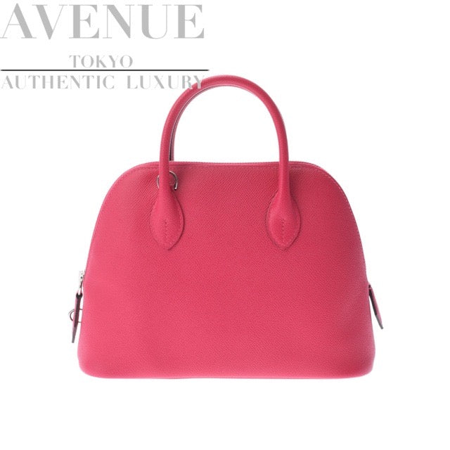 HERMES BOLIDE 25 1923 FRAMBOISE EPSOM SILVER HARDWARE