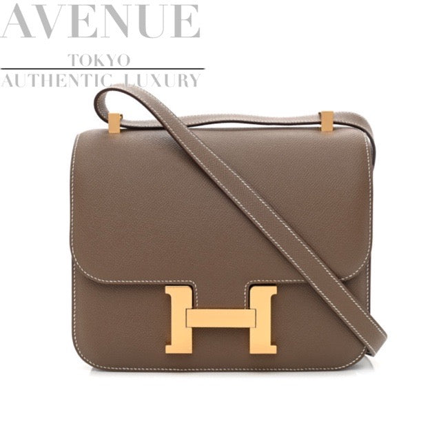 【大変美品】エルメス コンスタンス 24 エトゥープ エプソン ゴールド金具 ショルダーバッグ HERMES CONSTANCE 24 ETOUPE  EPSOM GOLD HARDWARE【海外直輸入中古品】【中古】