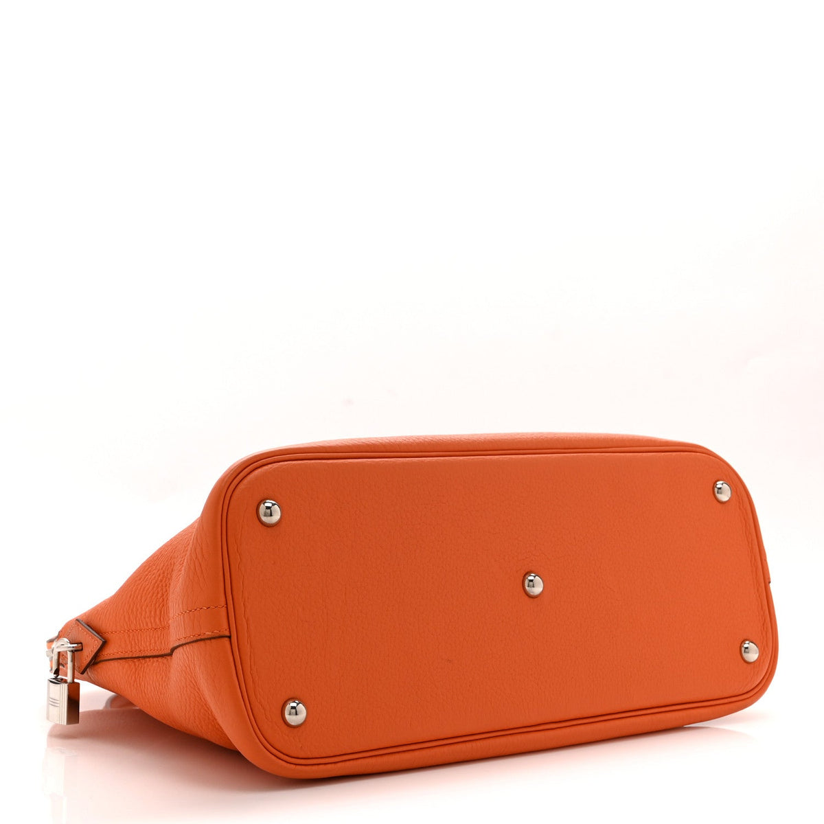 Hermès Bolide 35 Orange Taurillon Clemence Silver Hardware
