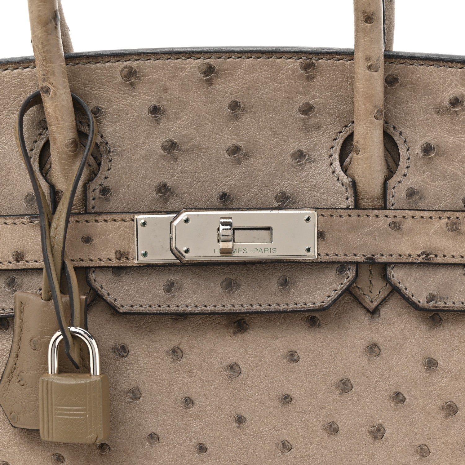 HERMES BIRKIN 30 Mousse Ostrich Silver Hardware