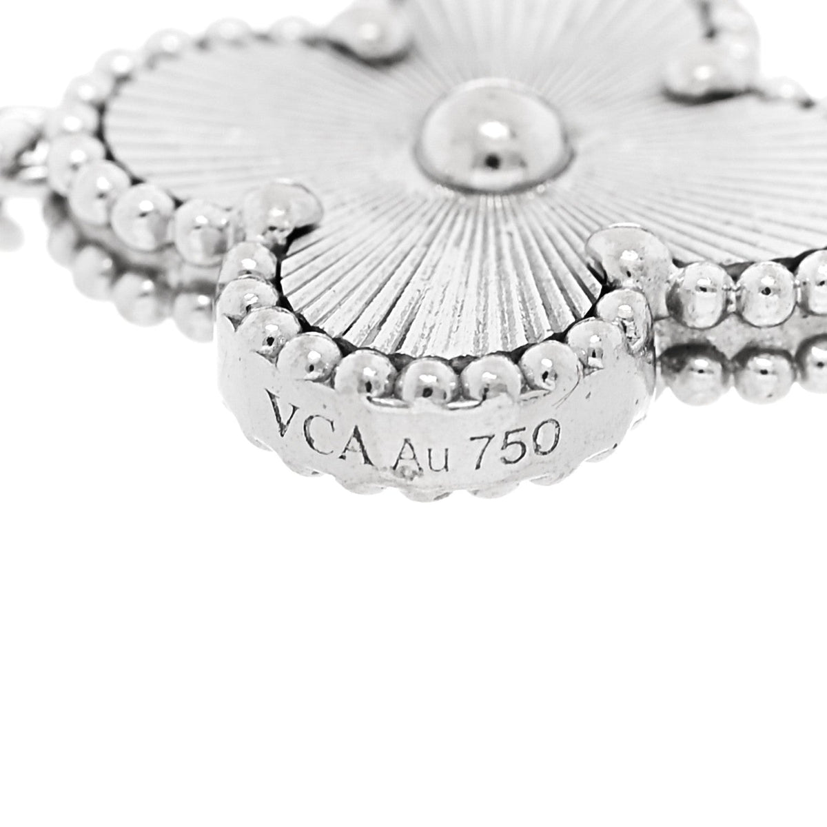 ヴァンクリーフ&アーペル ヴィンテージアルハンブラ 5モチーフ ブレスレット ギョーシェ 18K ホワイトゴールド VAN CLEEF & ARPELS VINTAGE ALHAMBRA 5 MOTIFS BRACELET GUILLOCHÉ 18K WHITE GOLD