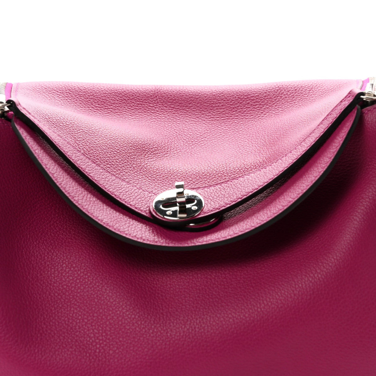 Hermes Lindy 30 Rose Pourpre Evercolor Silver Hardware