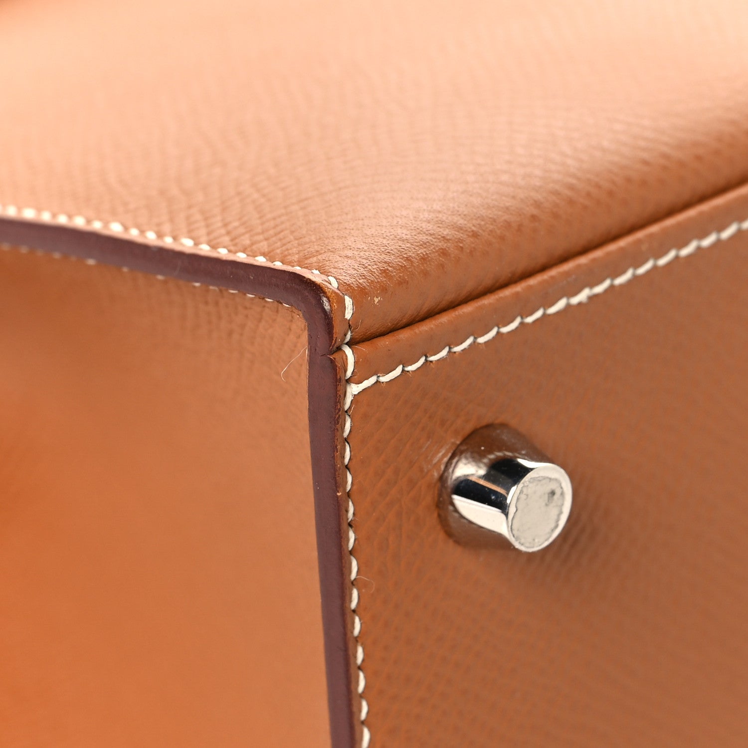 HERMES KELLY 25 SELLIER GOLD EPSOM SILVER HARDWARE