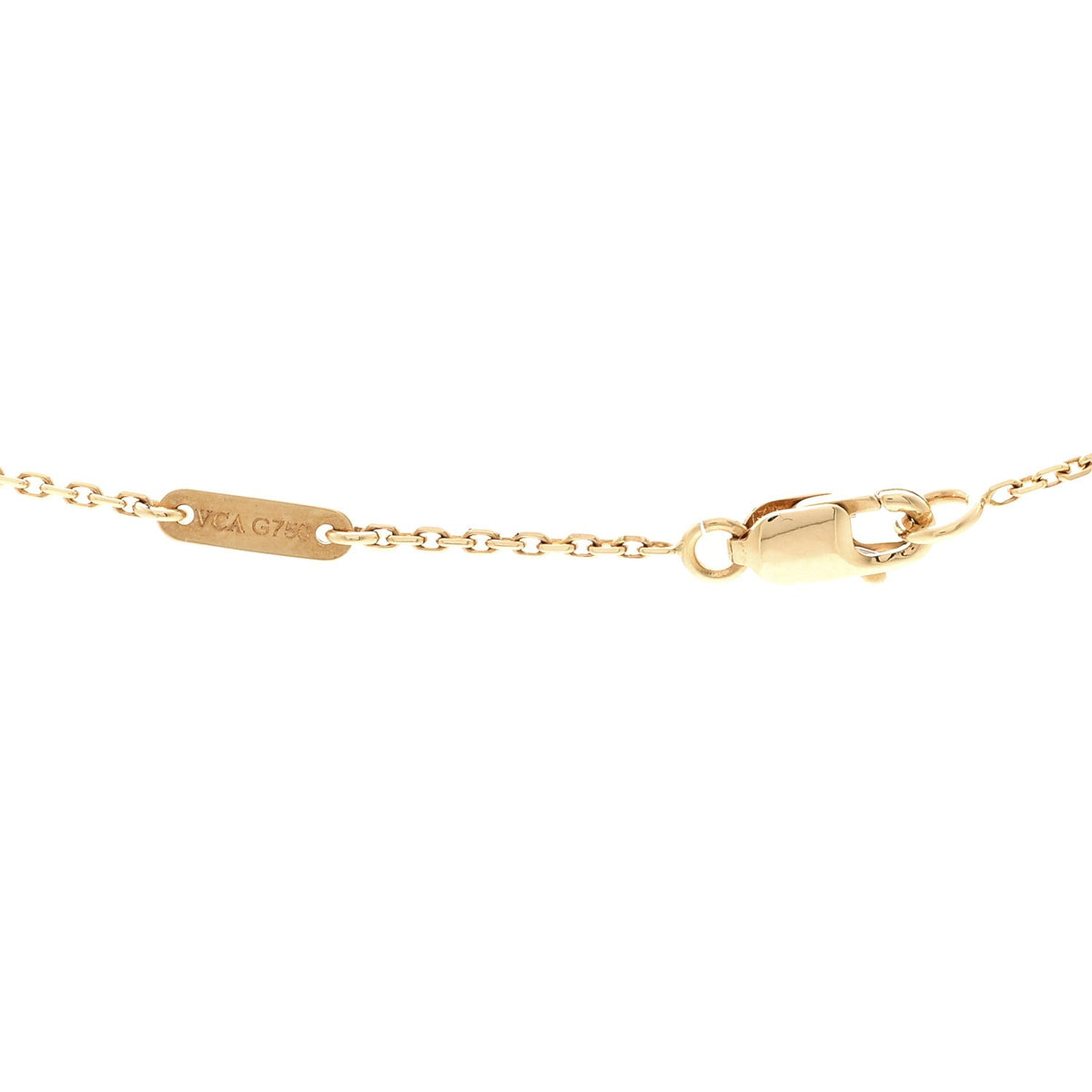 Van Cleef & Arpels Sweet Alhambra Pendant Necklace Mother of Pearl 18K Yellow Gold