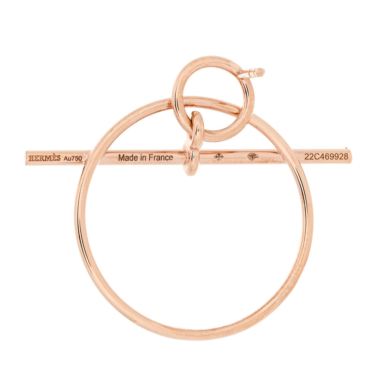 エルメス ループ ピアス 18K ローズゴールド HERMES LOOP EARRINGS 18K ROSE GOLD