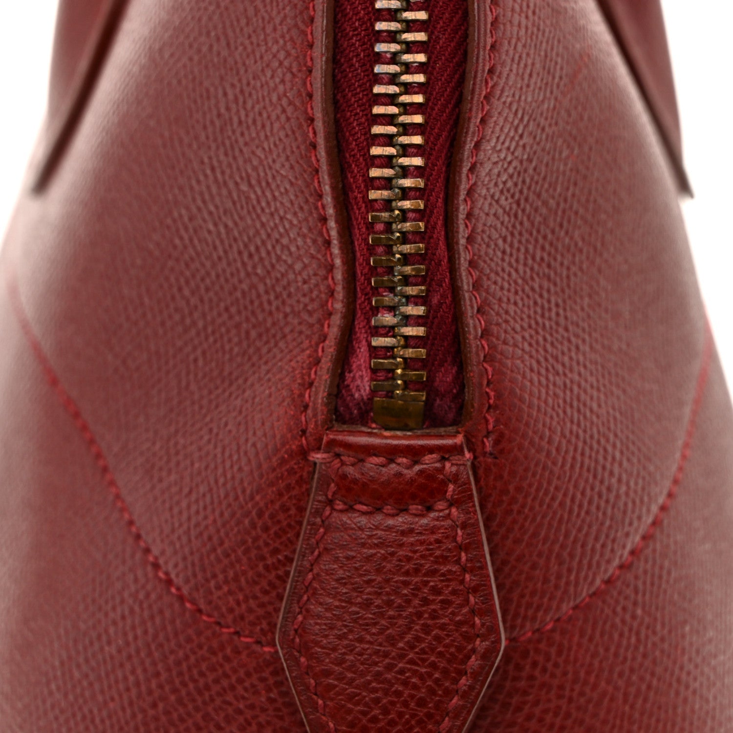 HERMES BOLIDE 35 ROUGE H COURCHEVEL GOLD HARDWARE