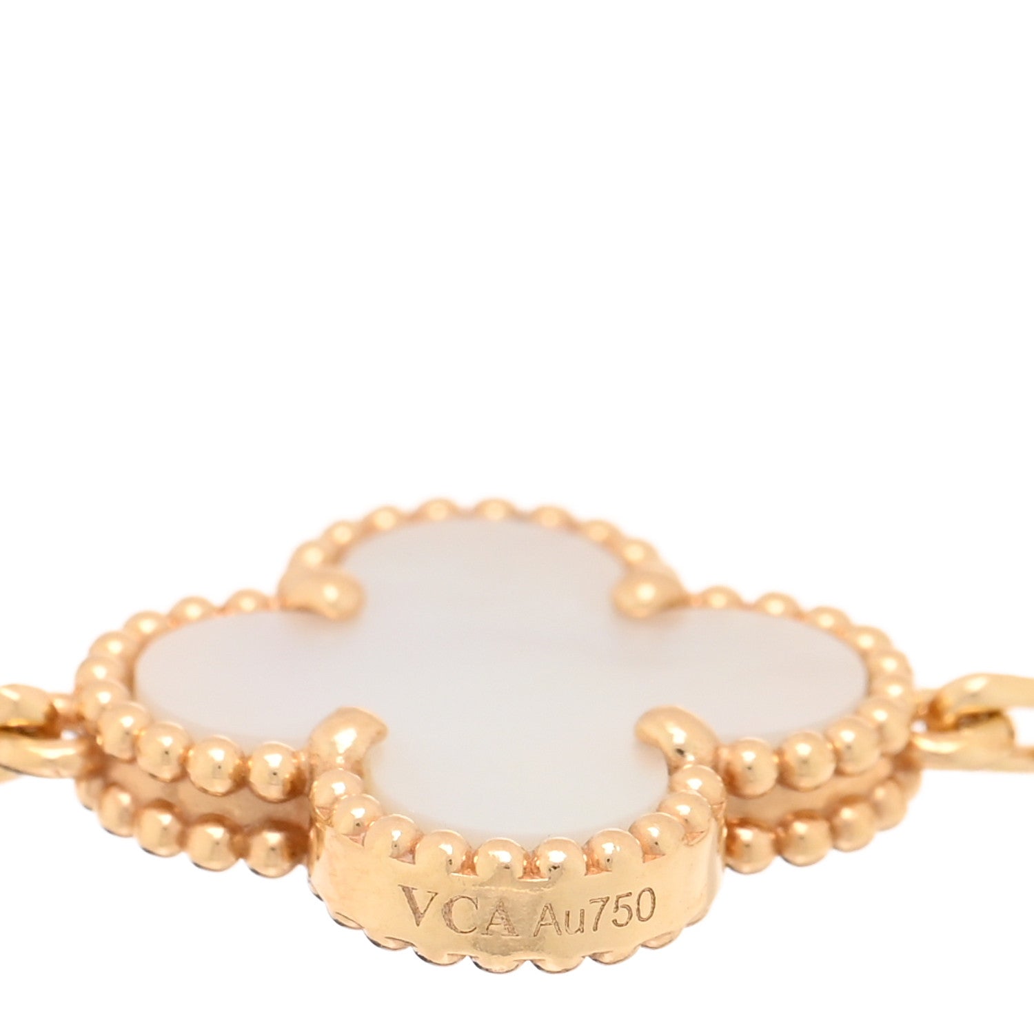 ヴァンクリーフ&アーペル ヴィンテージアルハンブラ 5モチーフ ブレスレット マザーオブパール 18K イエローゴールド VAN CLEEF & ARPELS VINTAGE ALHAMBRA 5 MOTIFS BRACELET MOTHER OF PEARL 18K YELLOW GOLD