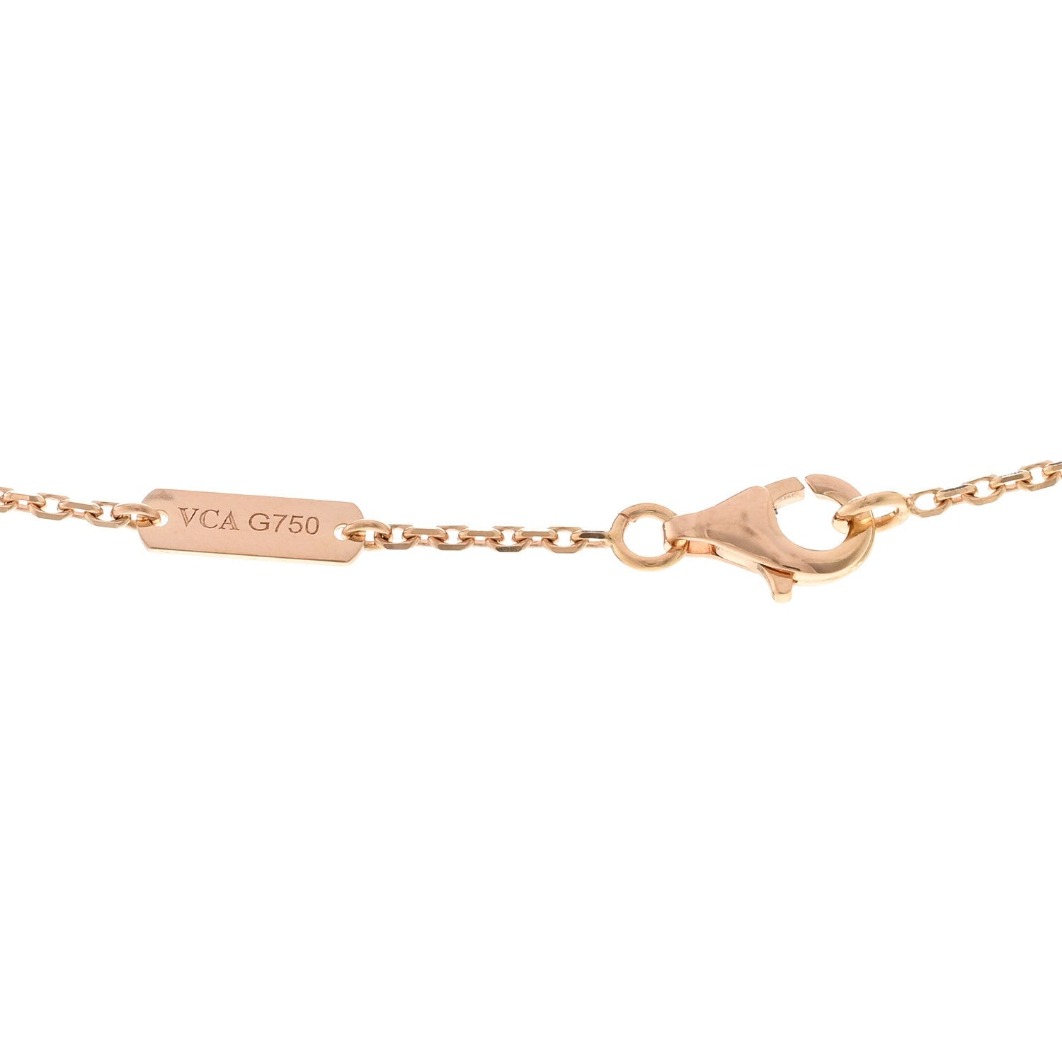 Van Cleef & Arpels 18K Rose Gold Vintage Alhambra Pendant Necklace