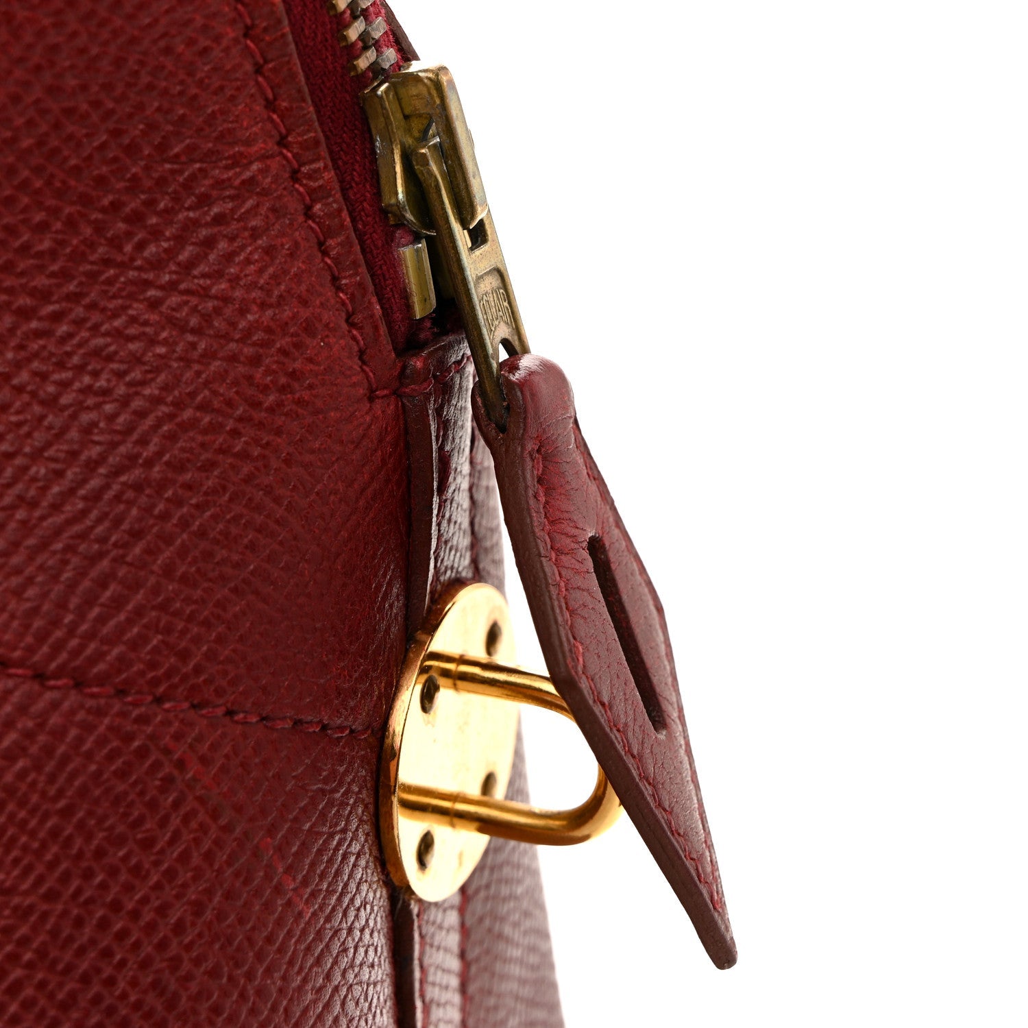HERMES BOLIDE 35 ROUGE H COURCHEVEL GOLD HARDWARE