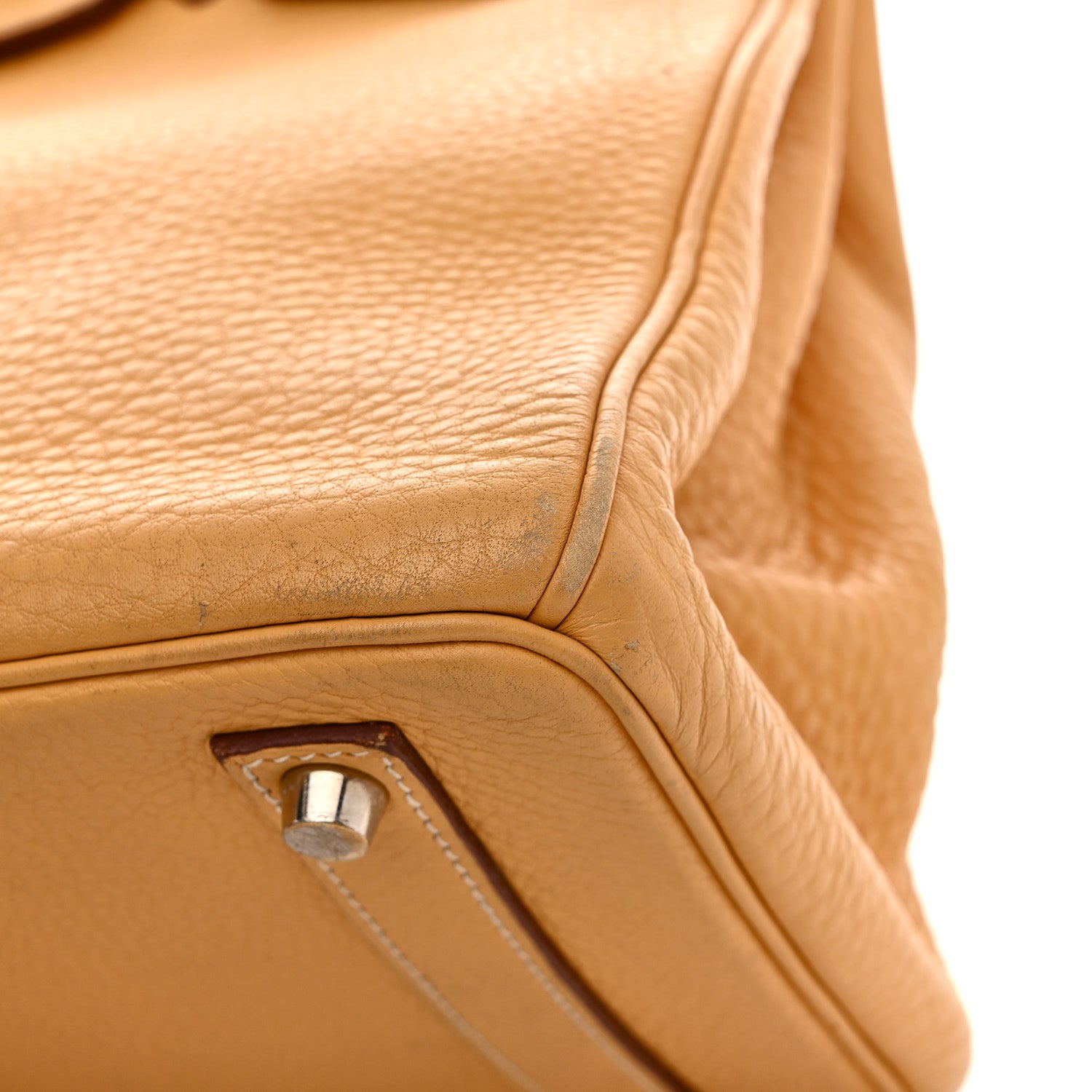 HERMES BIRKIN 32 HAC NATURAL SABLE TAURILLON CLEMENCE SILVER HARDWARE