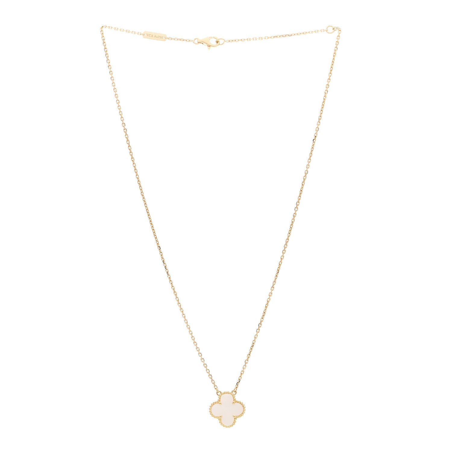 ヴァンクリーフ&アーペル ヴィンテージアルハンブラ ペンダントネックレス マザーオブパール 18K イエローゴールド VAN CLEEF & ARPELS VINTAGE ALHAMBRA PENDANT NECKLACE MOTHER OF PEARL 18K YELLOW GOLD