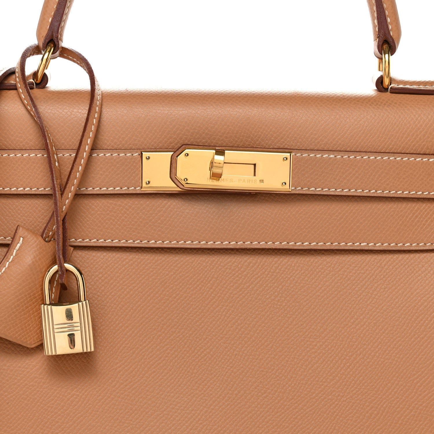 Hermès Kelly 28 Retourne Camel Courchevel Gold Hardware