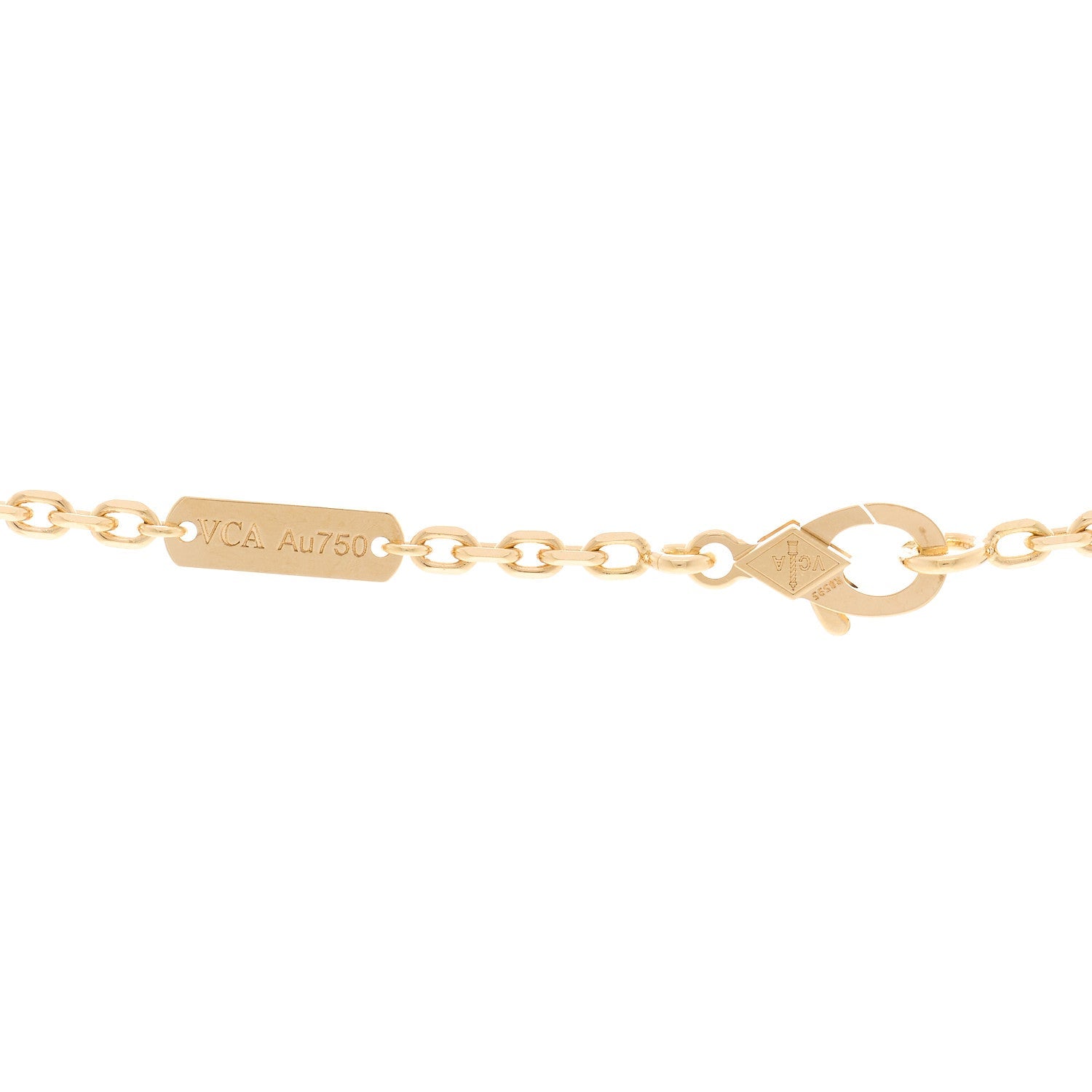 Van Cleef & Arpels 18K Yellow Gold Guilloched Magic Alhambra Long Necklace