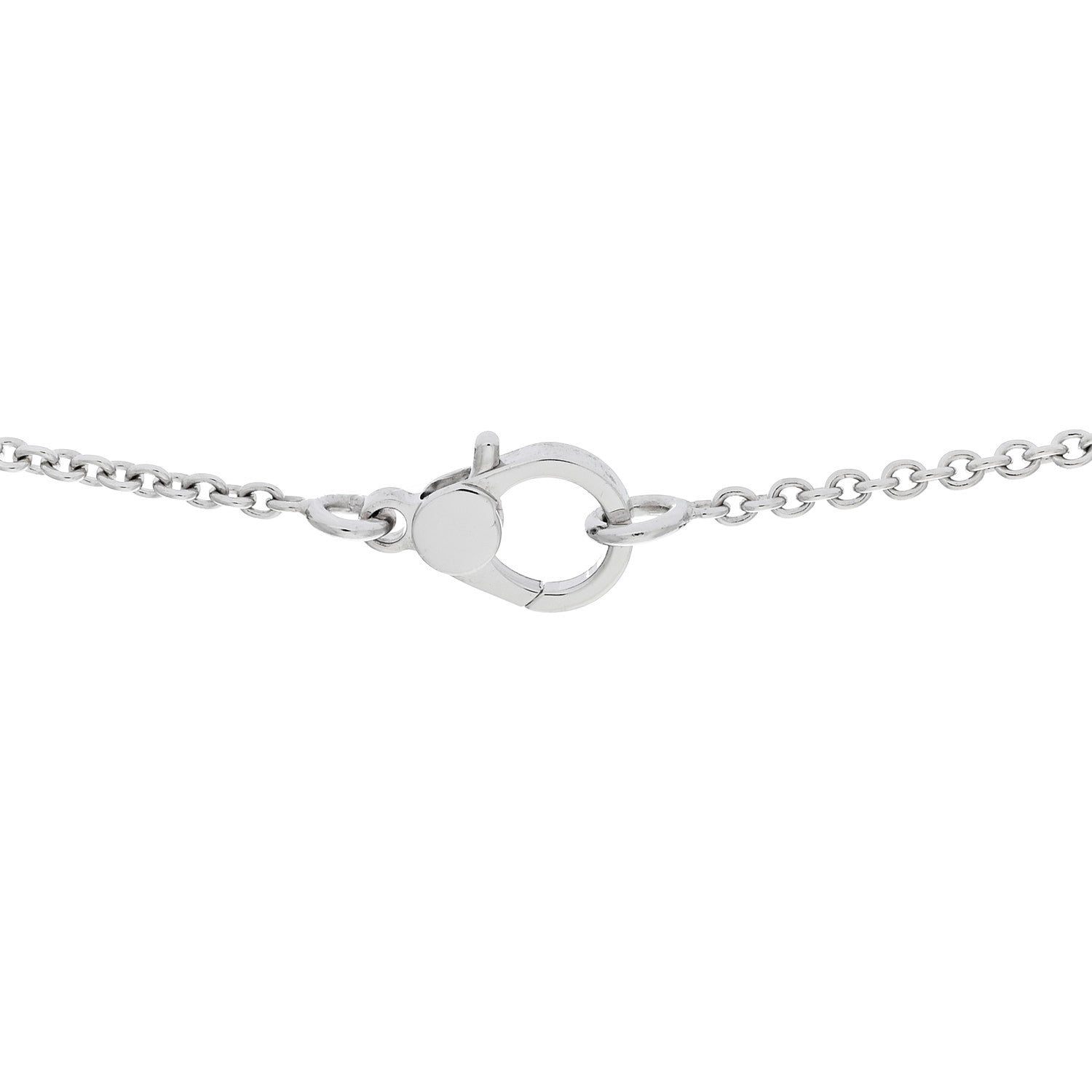 Hermès 18K White Gold Diamond Finesse Pendant Necklace