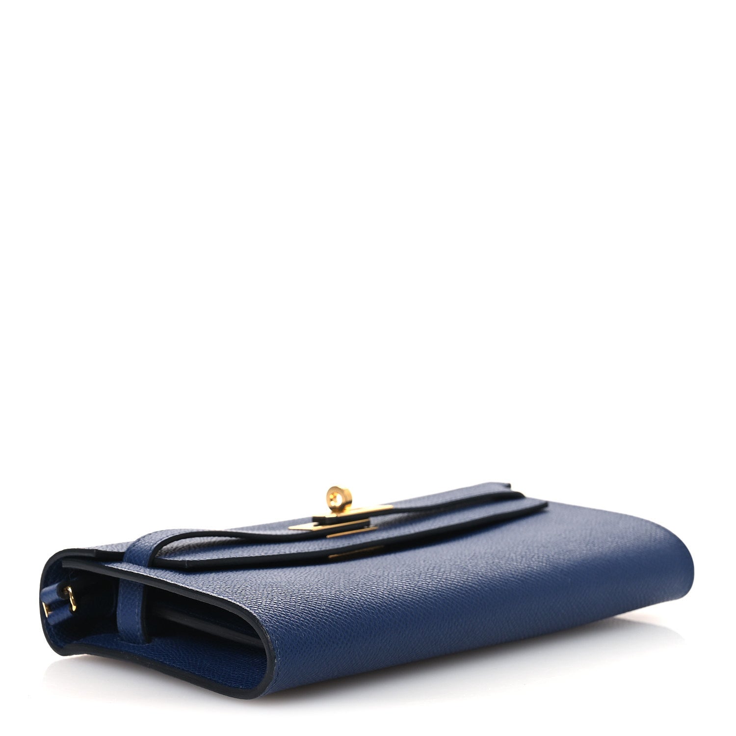 エルメス ケリートゥーゴー 長財布 Bleu Saphir エプソン ゴールド金具 HERMES KELLY TO GO WALLET BLEU SAPHIR EPSOM GOLD HARDWARE