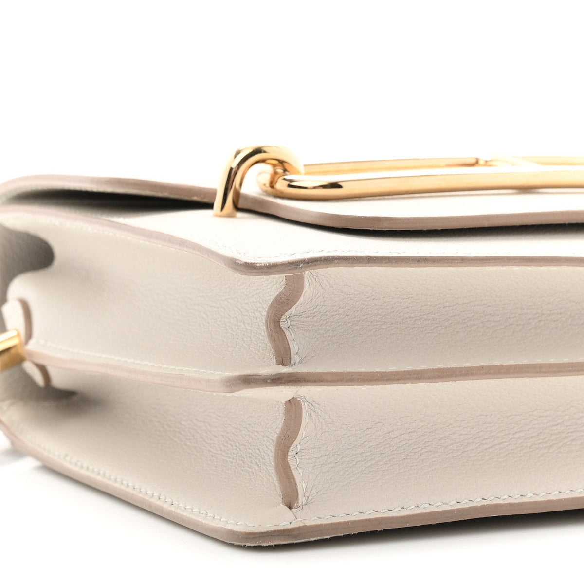 エルメス ミニルリ Gris Perle エバーカラー ゴールド金具 HERMES ROULIS GRIS PERLE EVERCOLOR GOLD HARDWARE