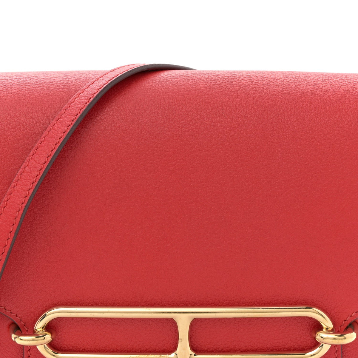 エルメス ミニルリ Rouge Casaque エバーカラー シルバー金具 HERMES ROULIS ROUGE CASAQUE EVERCOLOR SILVER HARDWARE