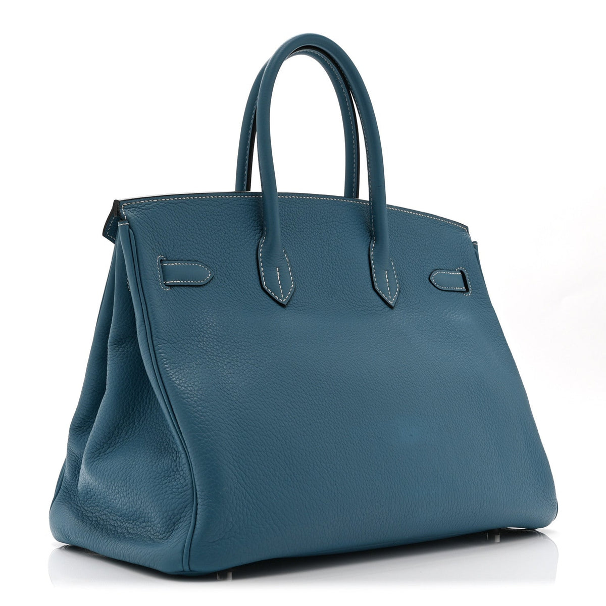 Hermes Birkin 35 Bleu Jean Togo Silver Hardware